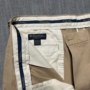 Brooks Brothers Advantage Chino Hudson Mens 35x30 Khaki Tan Cotton Pants 35x28